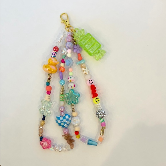 Colorful Beaded Keychain Accessory - Picture 3 of 3